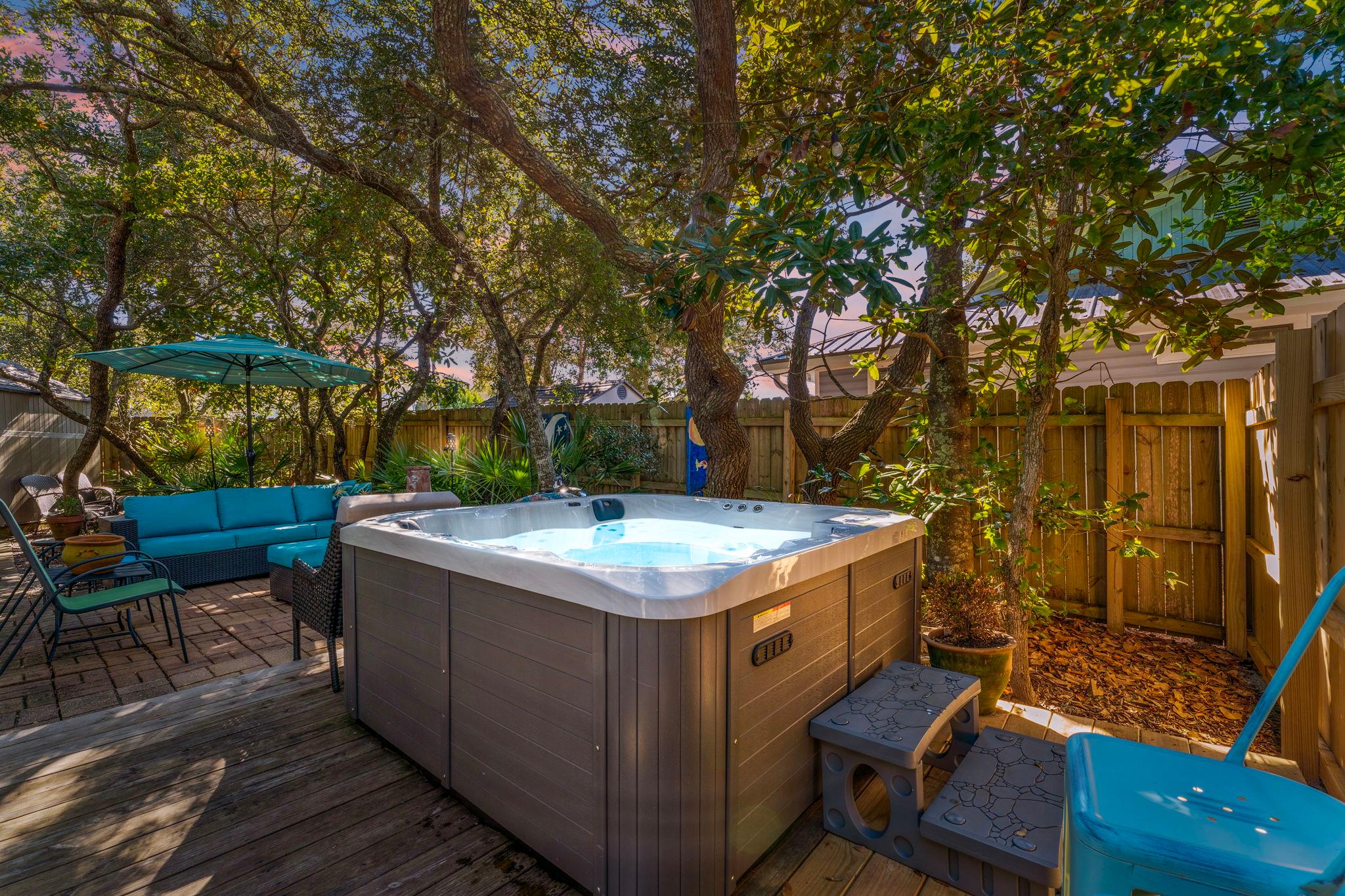 Soaking in your private Hot Tub