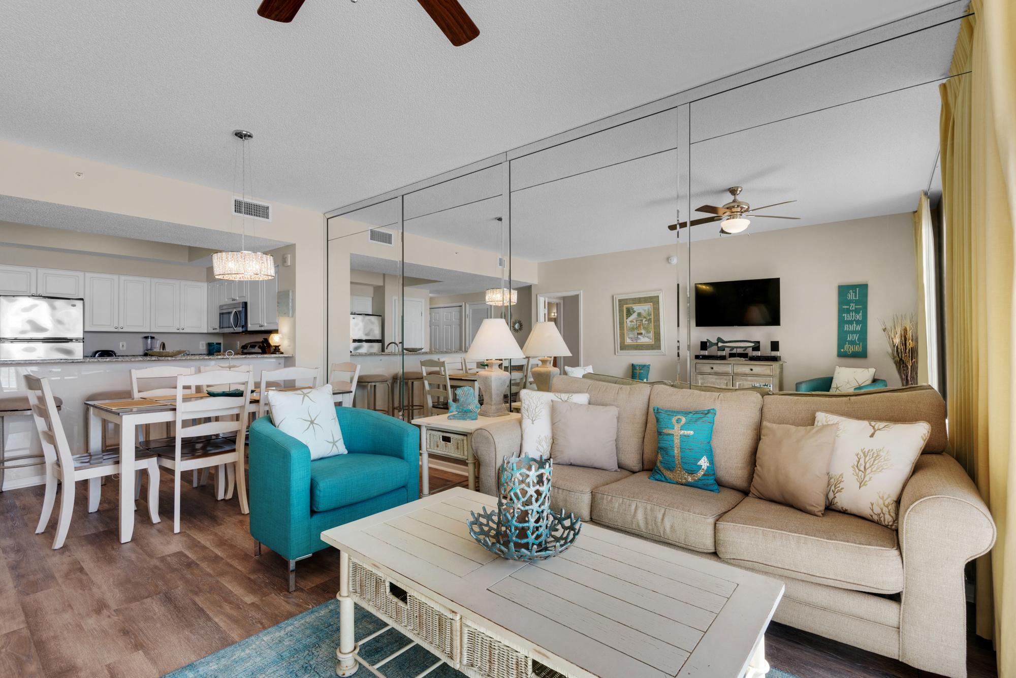 Majestic Sun 413B - Living Area w/ Sleeper Sofa and Twin Ottoman