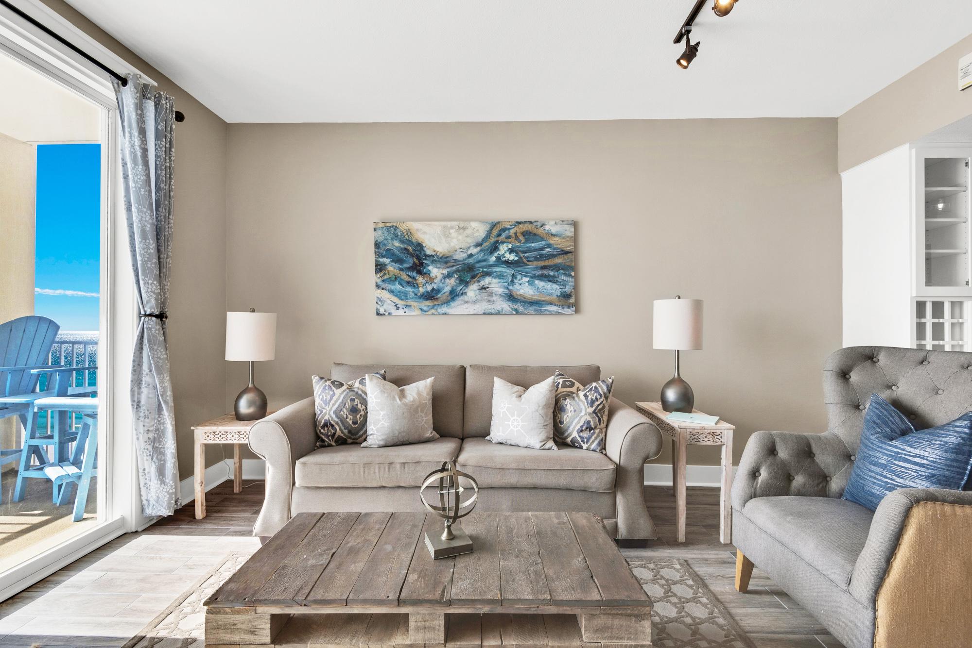Majestic Sun 509B - Beach View Living Area, HDTV, Sleeper Sofa