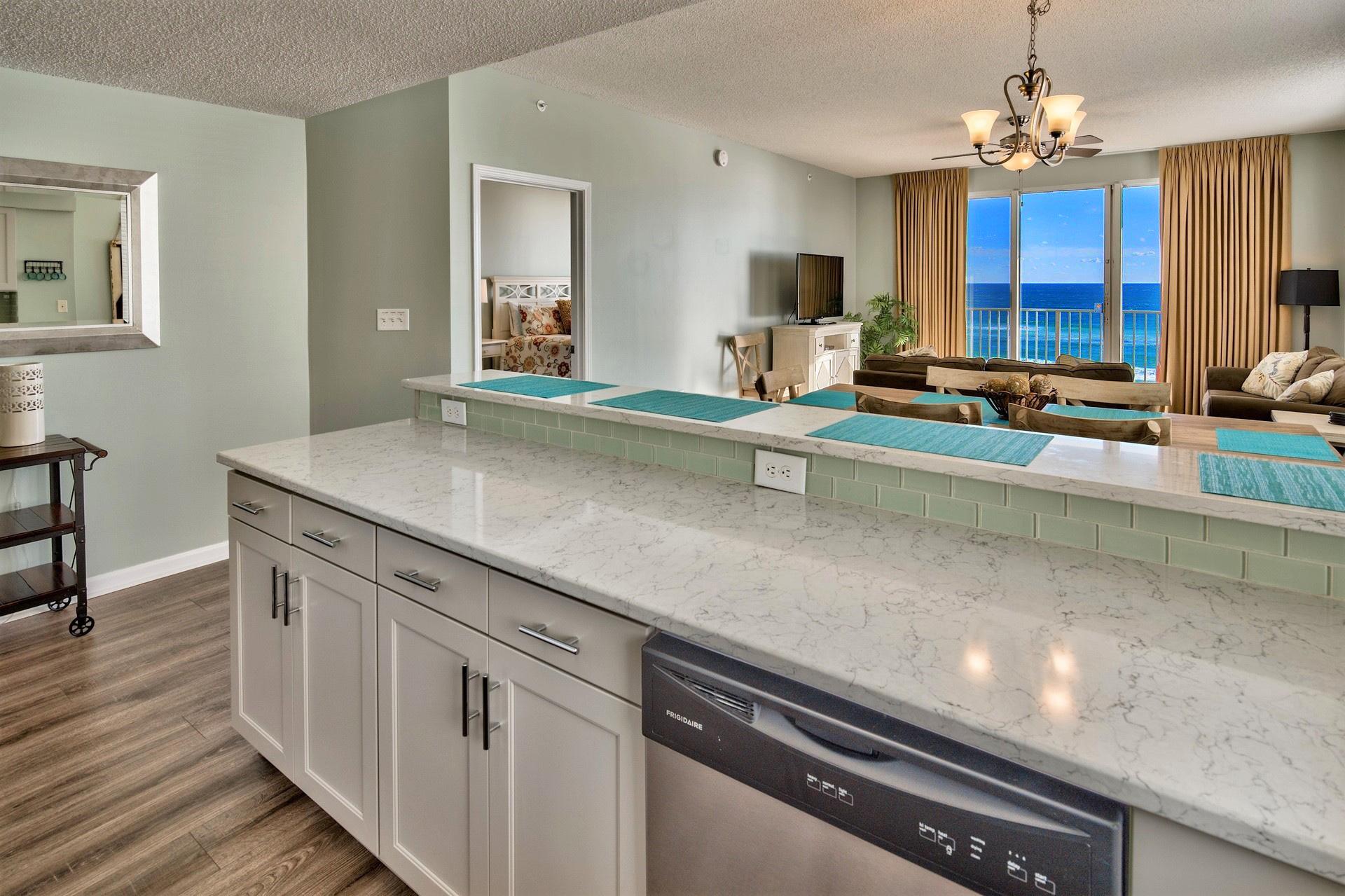 Majestic Sun 414A - Gulf View  From Kitchen