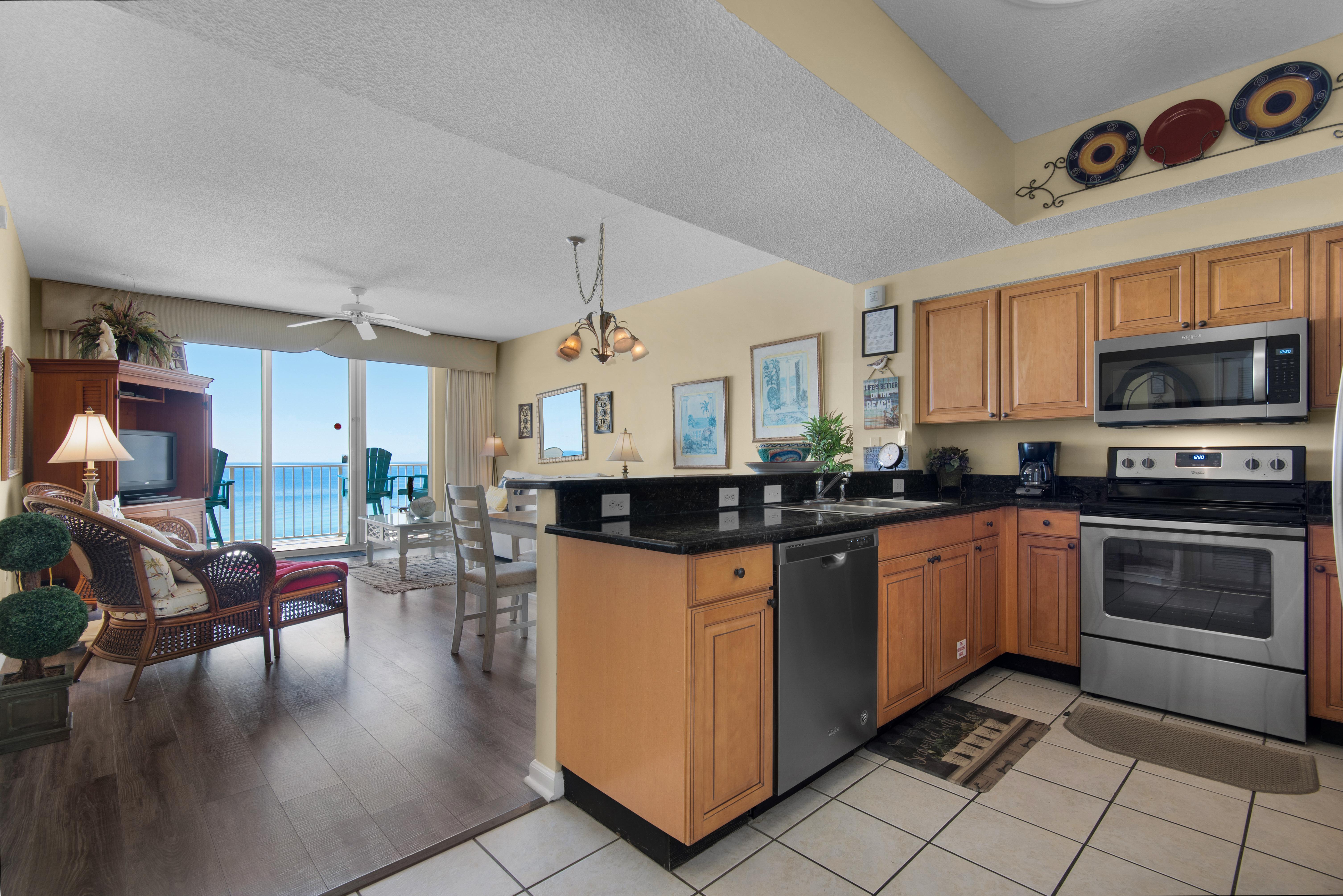 Majestic Sun 704B - Gulf View from Kitchen area