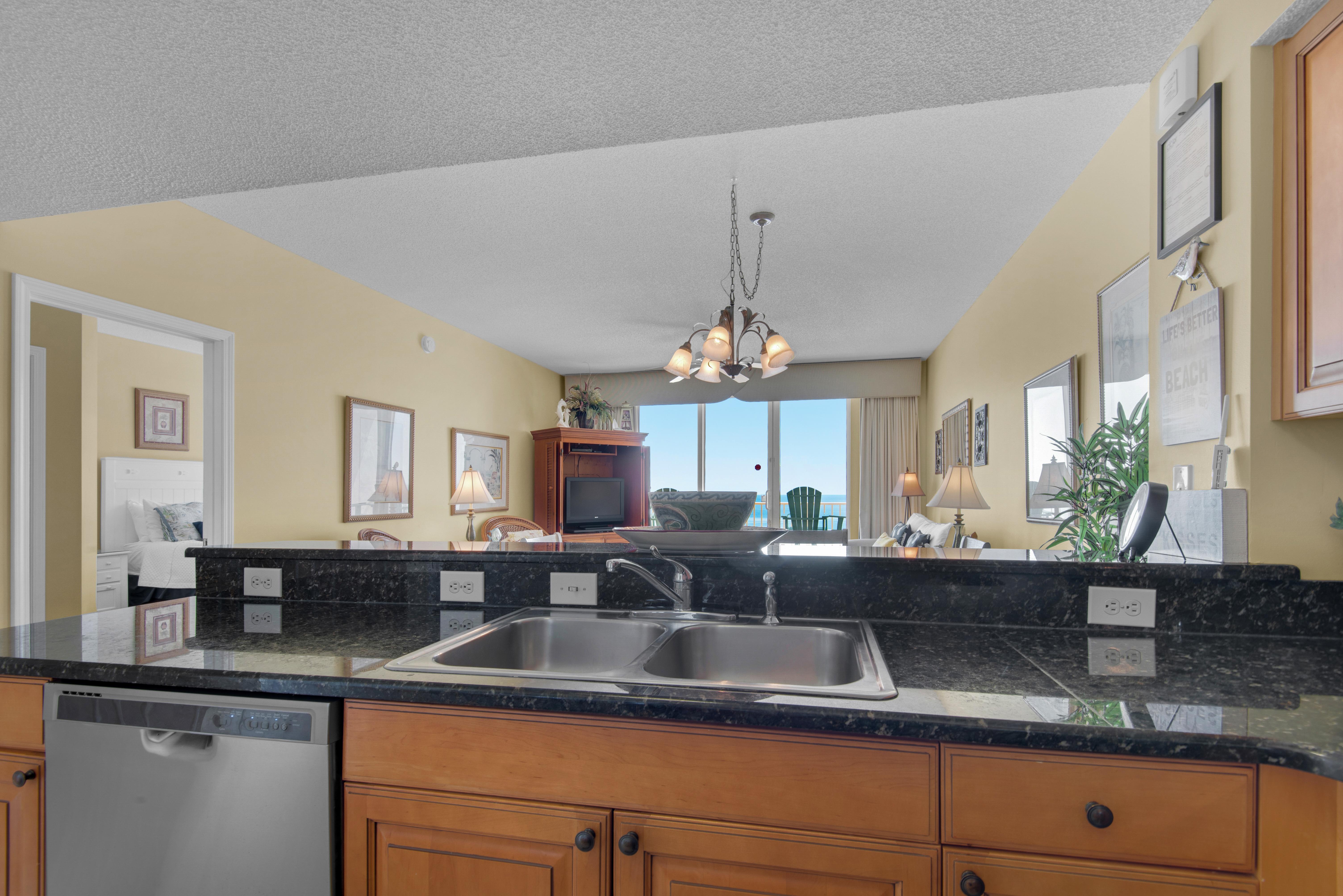 Majestic Sun 704B - Gulf View from Kitchen area