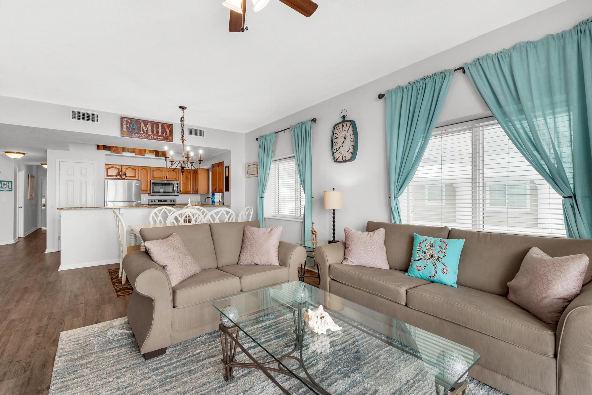 Majestic Sun 301B - Beach View Living Area w/ Sleeper Sofa
