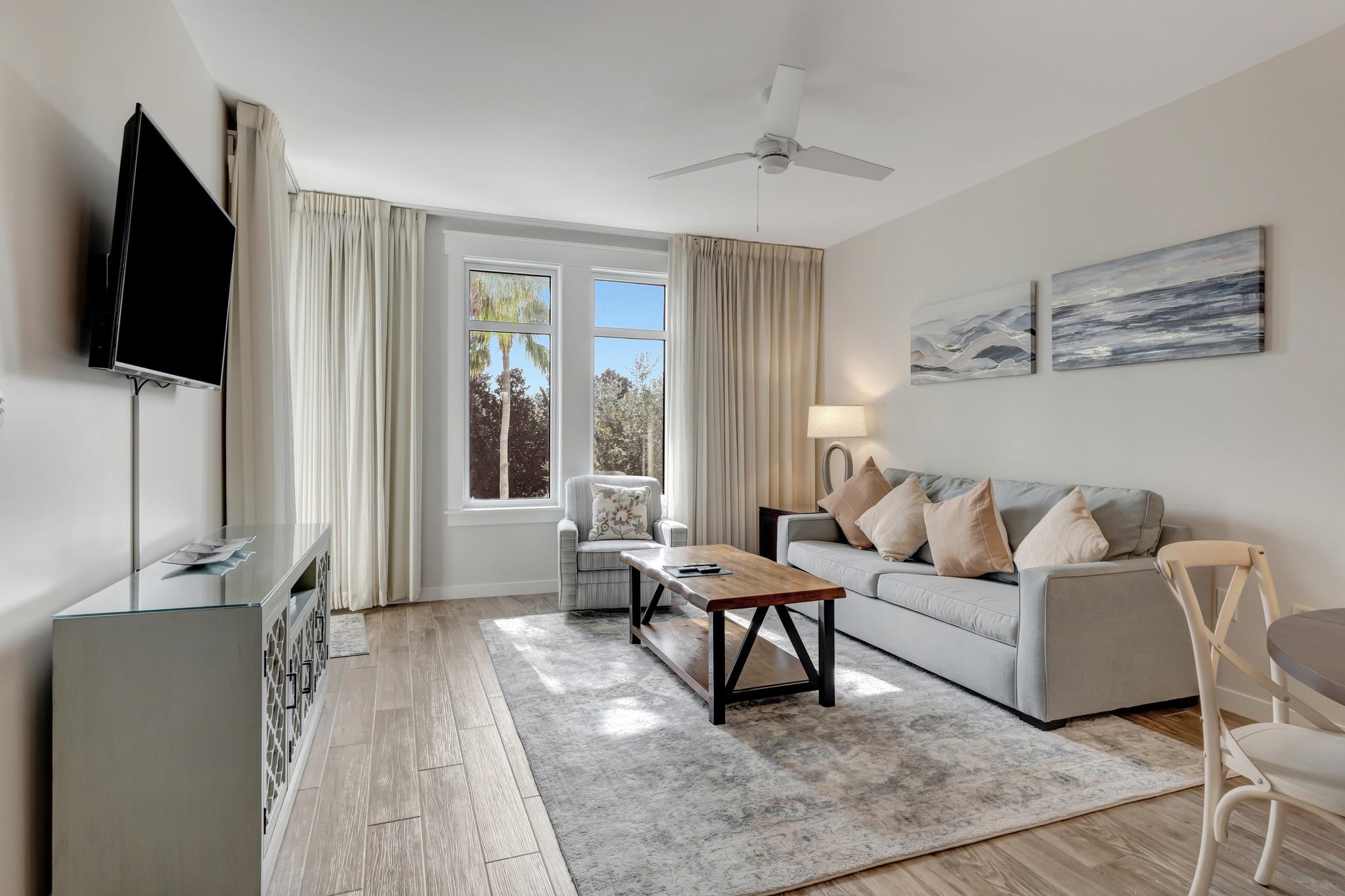 Airy Coastal Haven: 1BR | 1BA, Plank Flooring, Grand Garden Views at Sandestin Golf and Beach Resort!