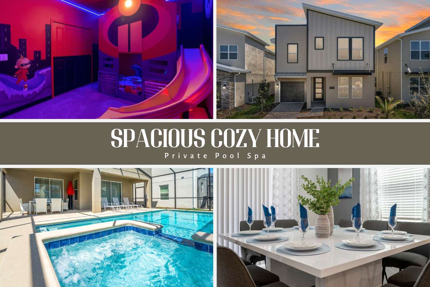 Storey Lake 6BR Private Pool Spa Waterpark/Disney