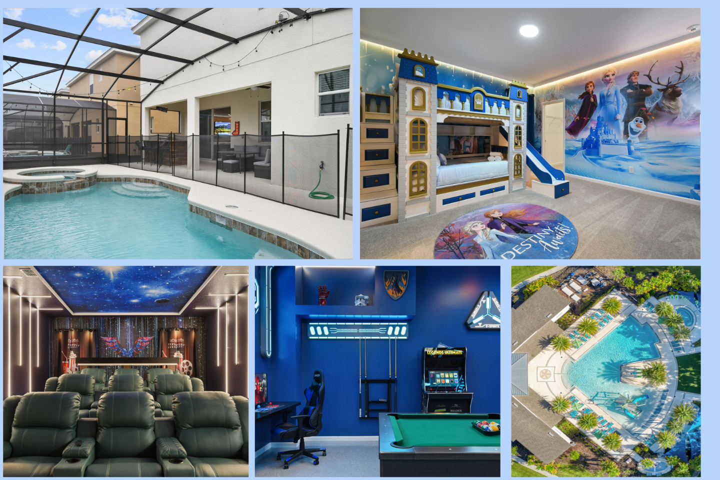 Spacious 12BR Disney Themed Home Pool/SPA/BBQ/Game