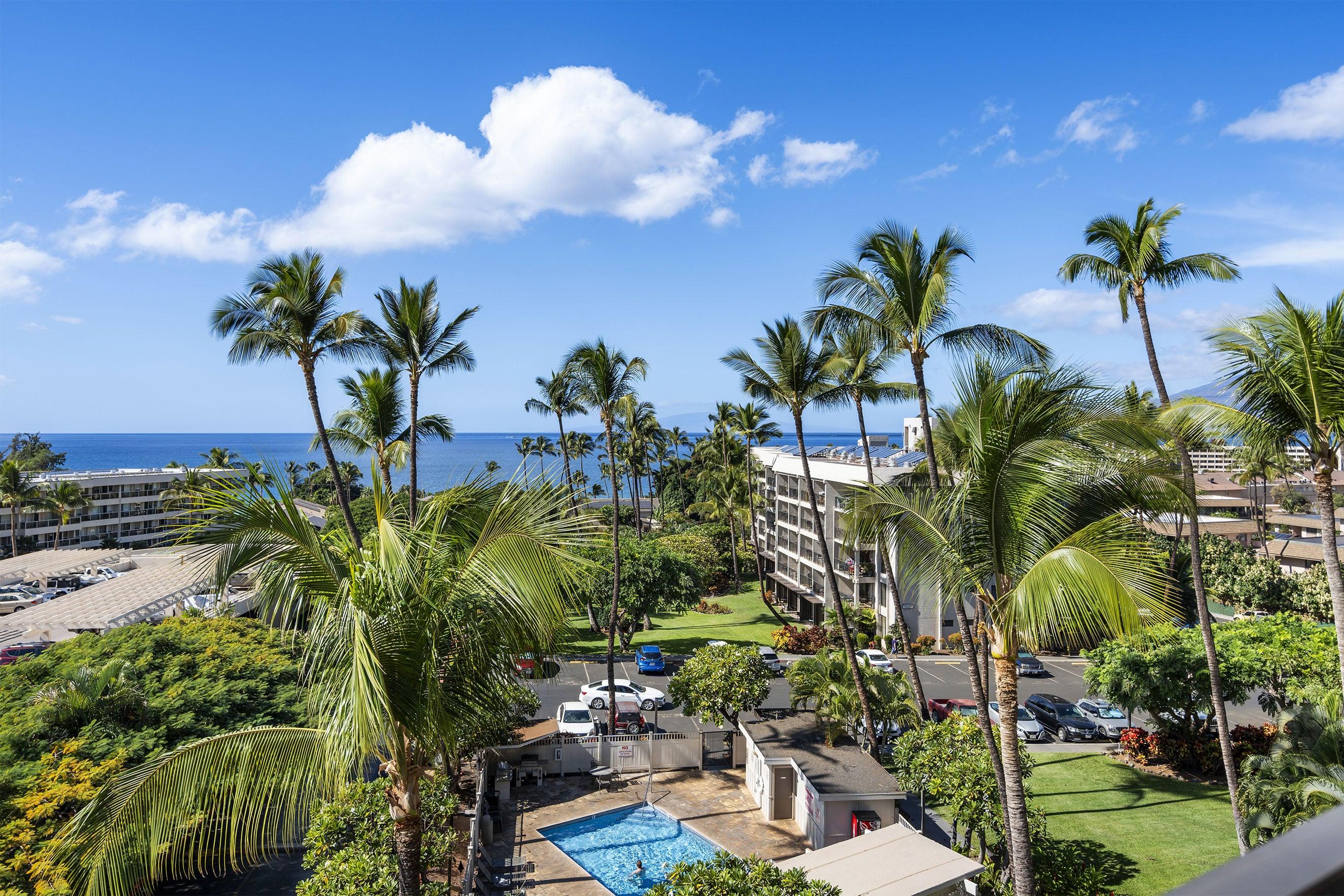 Kihei Akahi D-515: Newly Renovated Ocean View, No Carpet, 3 Zone Split AC, Wi-Fi