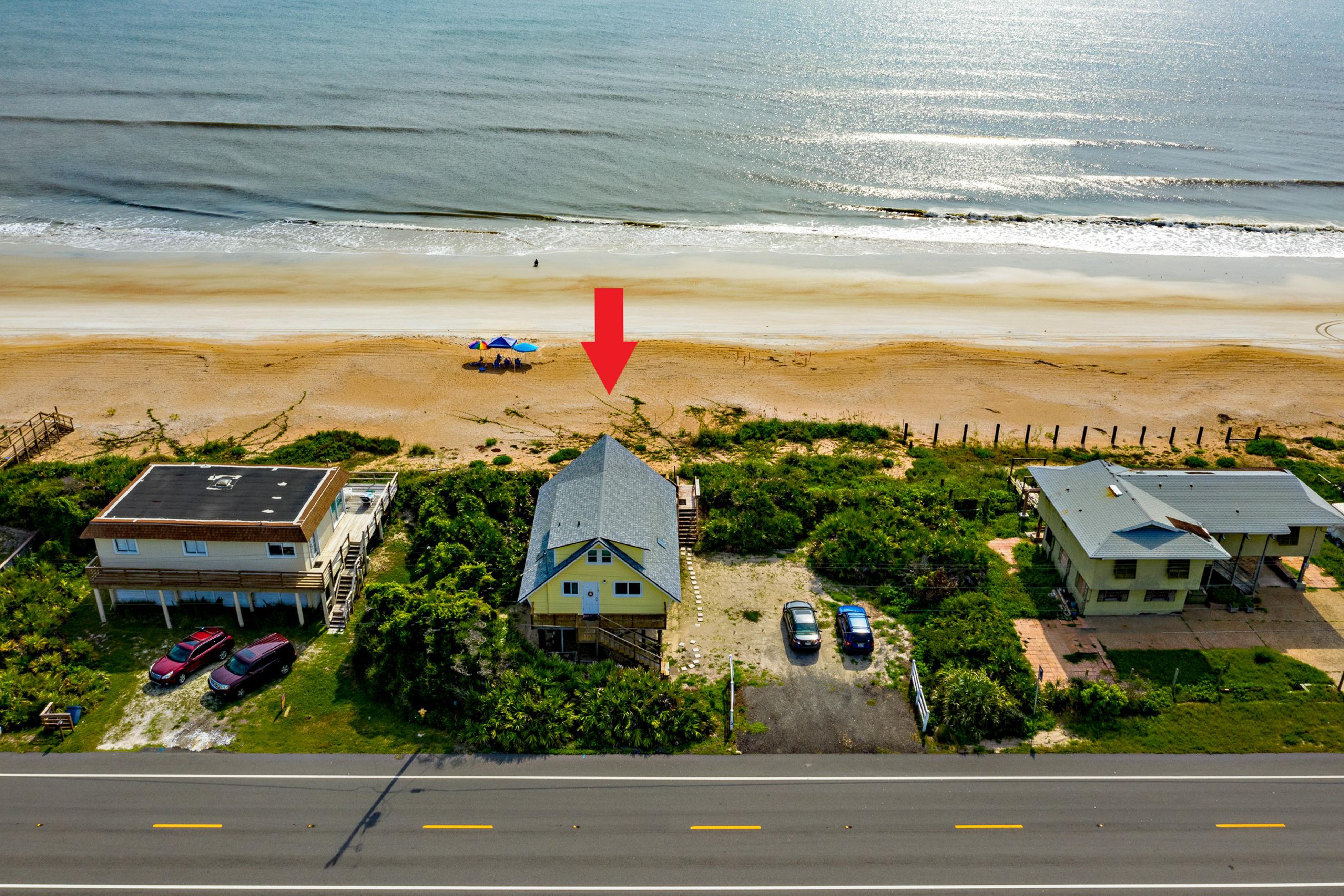 A-frame beach house steps from the ocean with deck & central AC