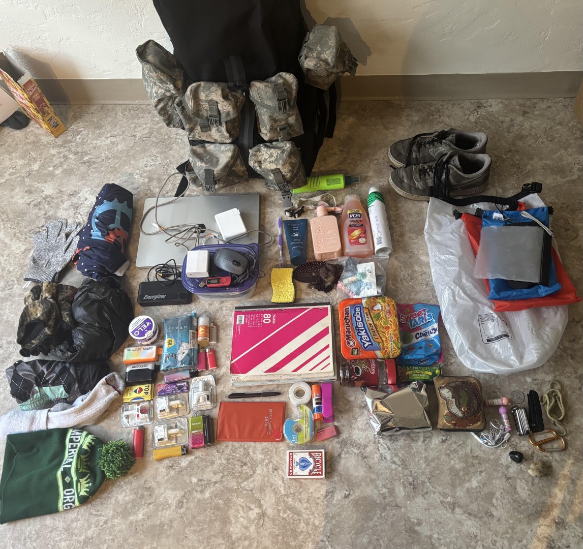 My edc as an unhoused girlie