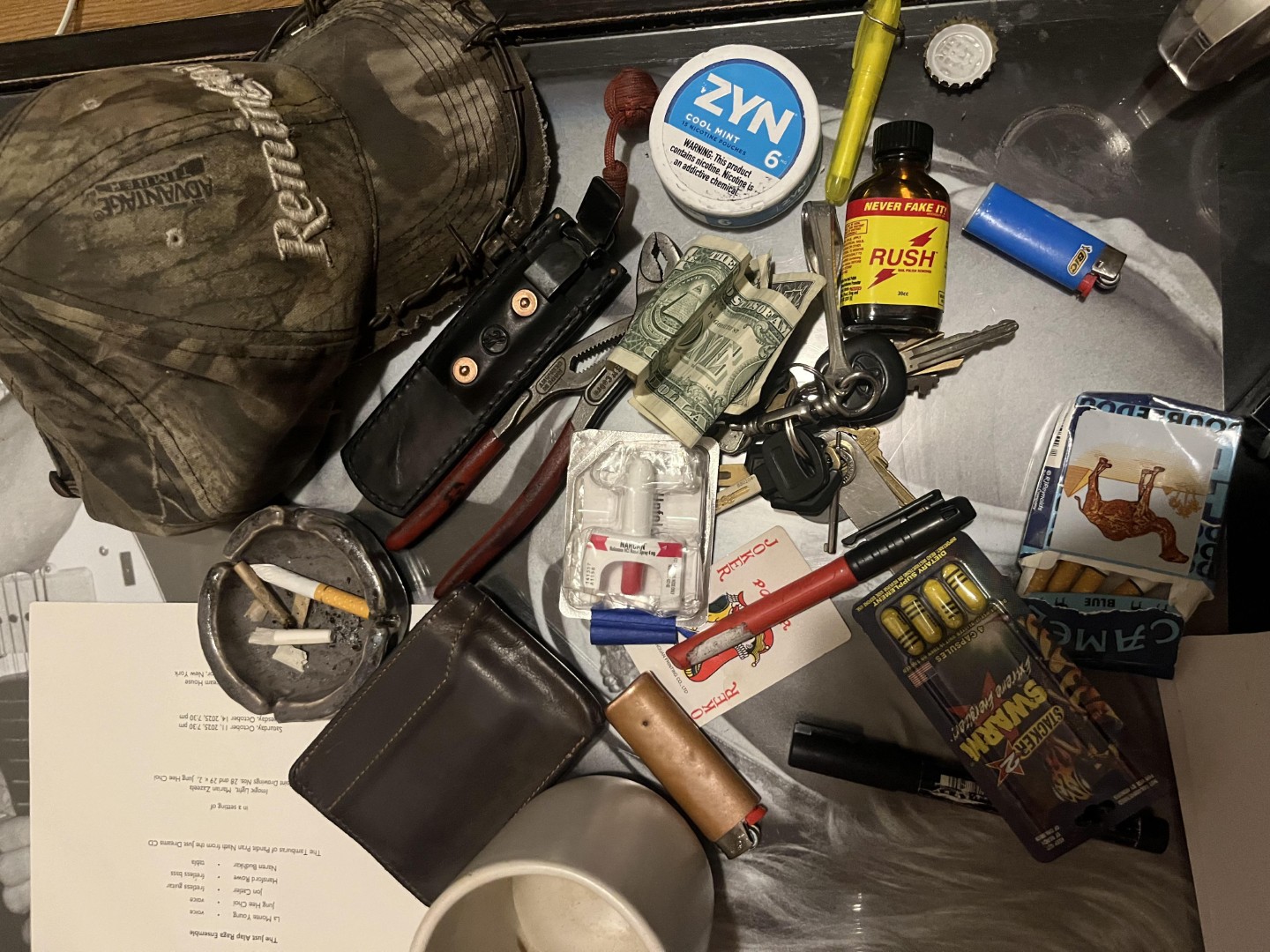 Pocket dump before bed