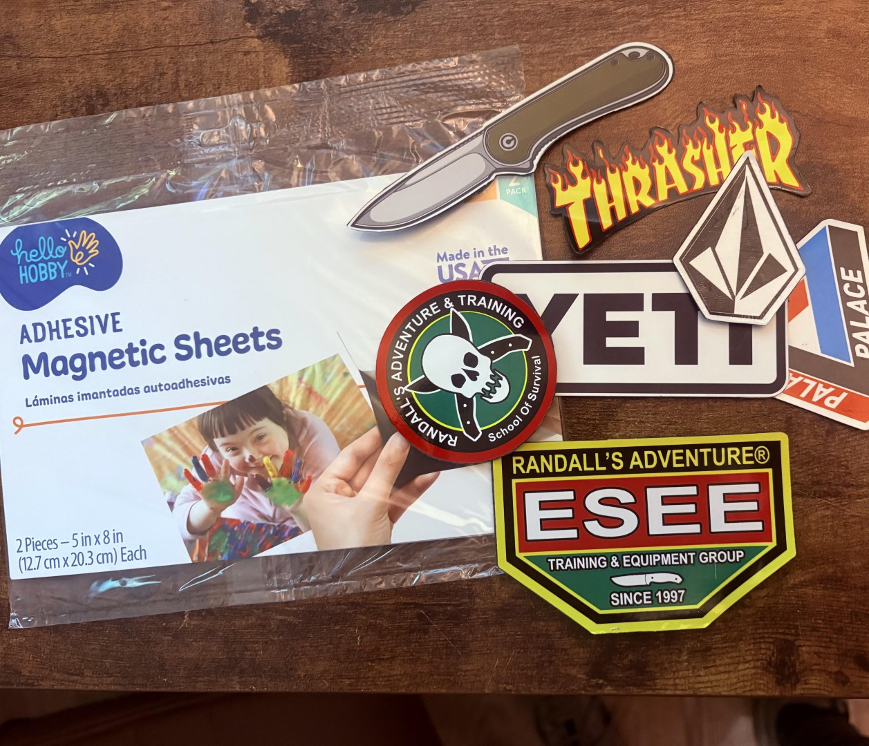 TIP: toolbox users: turn stickers into magnets with these mag-sheets.